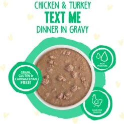 BFF OMG Text Me! Chicken & Turkey In Gravy Wet Cat Food Pouches 13 BFF OMG Text Me! Chicken & Turkey In Gravy Wet Cat Food Pouches -Blue Buffalo Shop 182282 PT2. AC SS1800 V1644921404