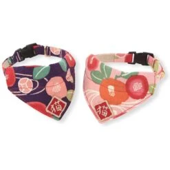 Necoichi Kimono Bandana Cotton Breakaway Cat Collar With Bell -Blue Buffalo Shop 183489 PT5. AC SS1800 V1565879853