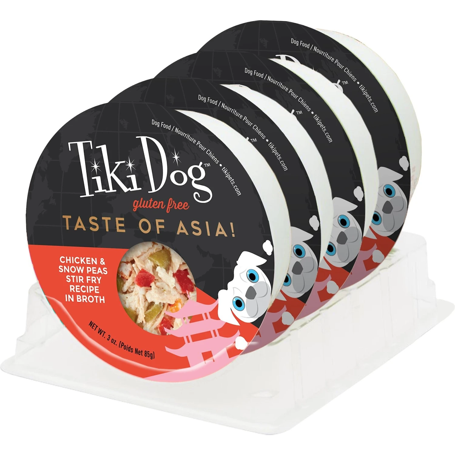 Tiki Dog Taste Of Asia Chicken & Snow Peas Stir Fry Recipe In Broth Gluten-Free Wet Dog Food, 3-oz Cup, Case Of 4 4 Tiki Dog Taste Of Asia Chicken & Snow Peas Stir Fry Recipe In Broth Gluten-Free Wet Dog Food, 3-oz Cup, Case Of 4 - Image 2