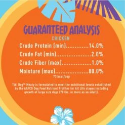 Tiki Dog Meaty High Protein Diet Chicken Recipe In Broth Grain-Free Wet Dog Food, 3-oz Cup, Case Of 4 -Blue Buffalo Shop 186343 PT4. AC SS1800 V1576623104