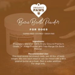 Project Paws Premium Grade Bone Broth Dog Powder Supplement Food Topper 13 Project Paws Premium Grade Bone Broth Dog Powder Supplement Food Topper -Blue Buffalo Shop 186832 PT5. AC SS1800 V1564428446