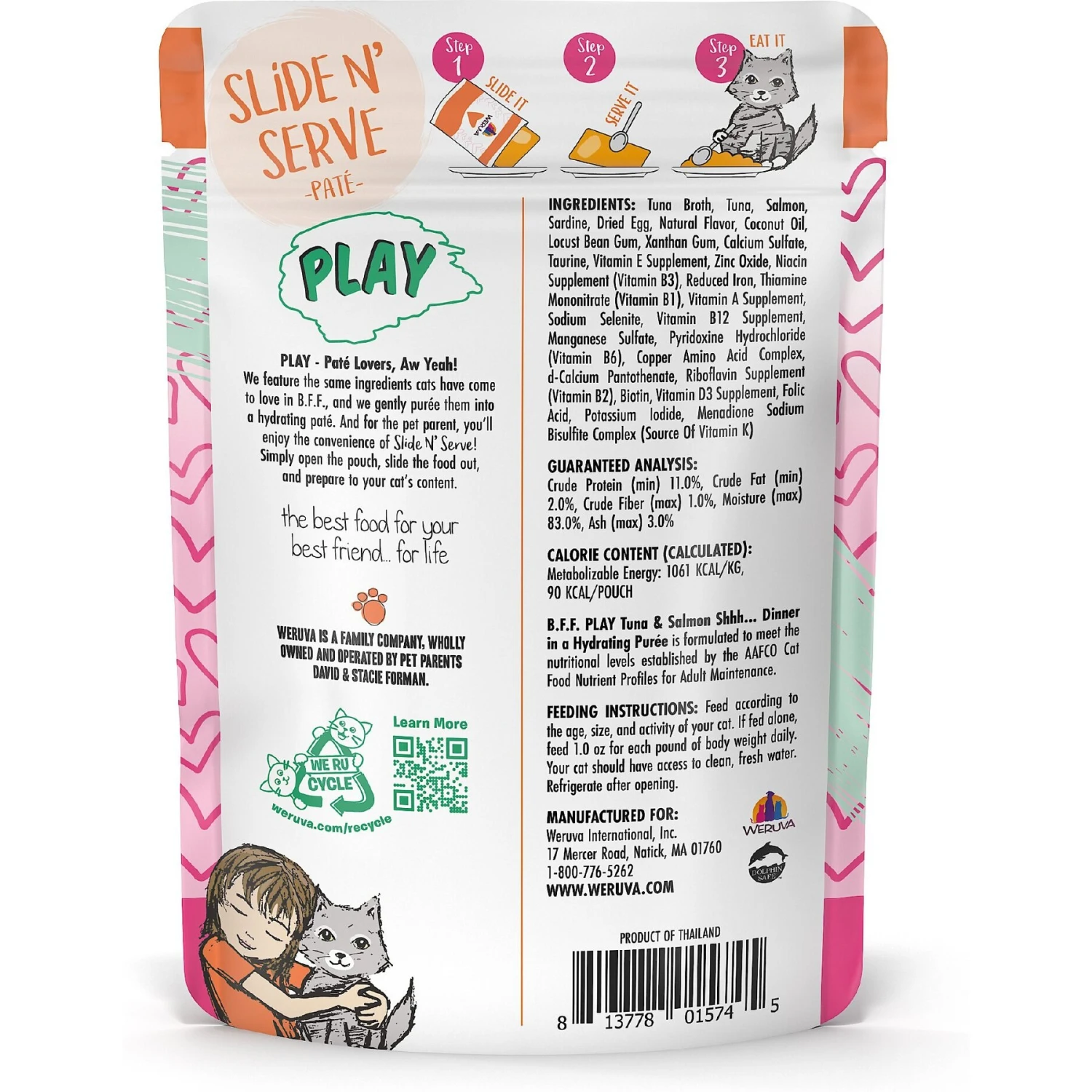 BFF Play Pate Lovers Tuna & Salmon Shhh Wet Cat Food, 3-oz Pouch, Pack Of 12 11 BFF Play Pate Lovers Tuna & Salmon Shhh Wet Cat Food, 3-oz Pouch, Pack Of 12 - Image 9