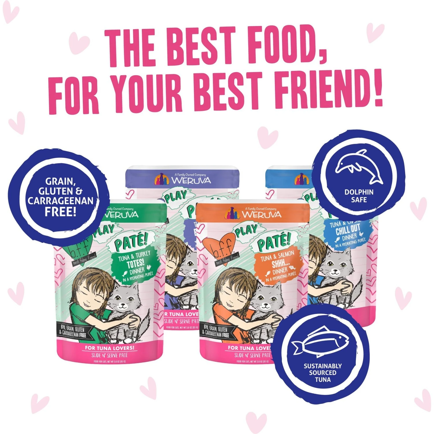 BFF Play Pate Lovers Pate Partay Variety Pack Wet Cat Food, 3-oz Pouch, Pack Of 12 7 BFF Play Pate Lovers Pate Partay Variety Pack Wet Cat Food, 3-oz Pouch, Pack Of 12 - Image 5