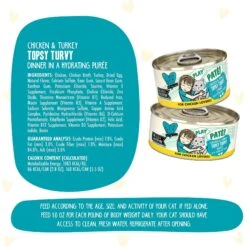 BFF Play Pate Lovers Chicken & Turkey Topsy Turvy Wet Cat Food -Blue Buffalo Shop 192289 PT6. AC SS1800 V1649736993