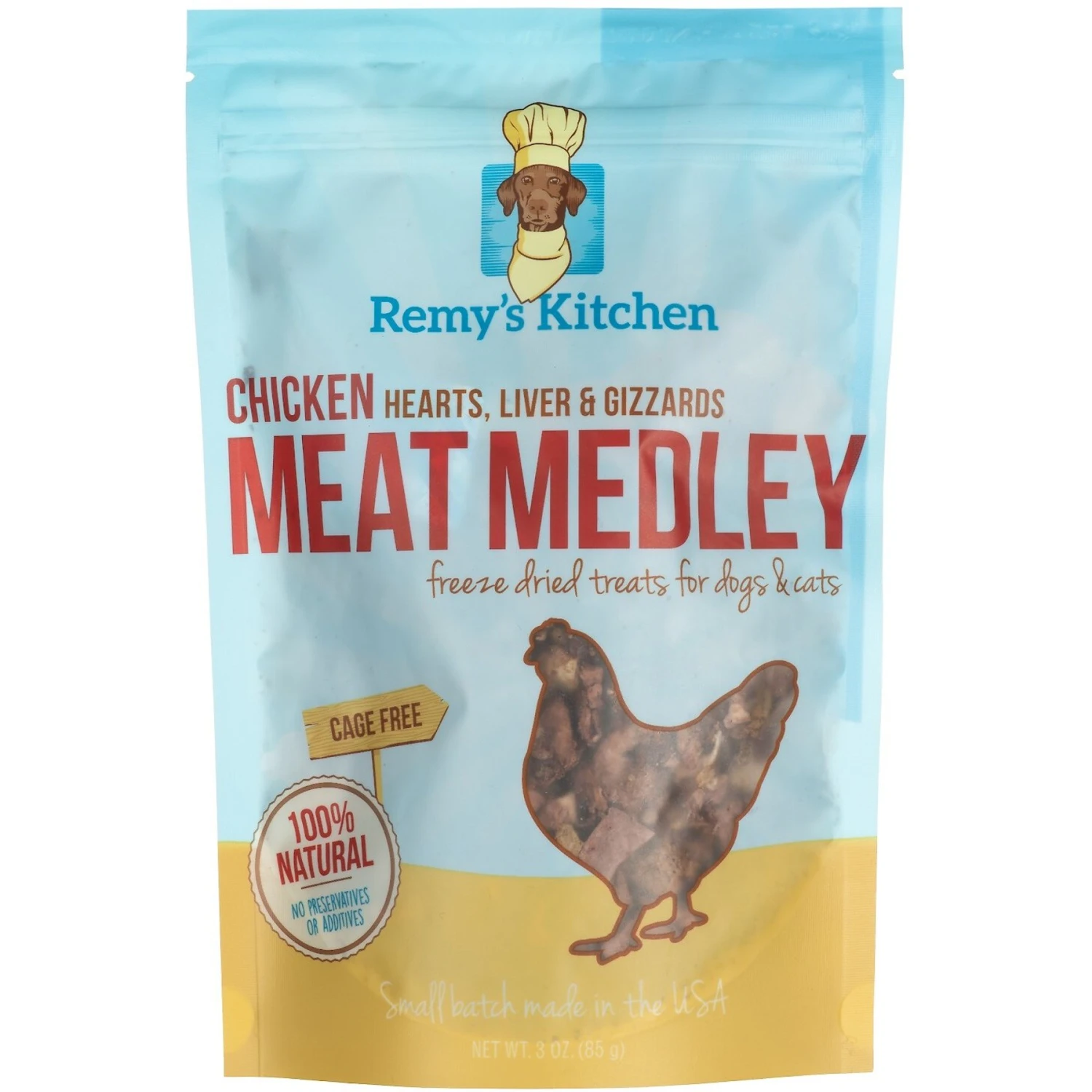 Remy's Kitchen Chicken Hearts, Liver & Gizzards Meat Medley Freeze-Dried Dog & Cat Treats, 3-oz Bag 3 Remy's Kitchen Chicken Hearts, Liver & Gizzards Meat Medley Freeze-Dried Dog & Cat Treats, 3-oz Bag