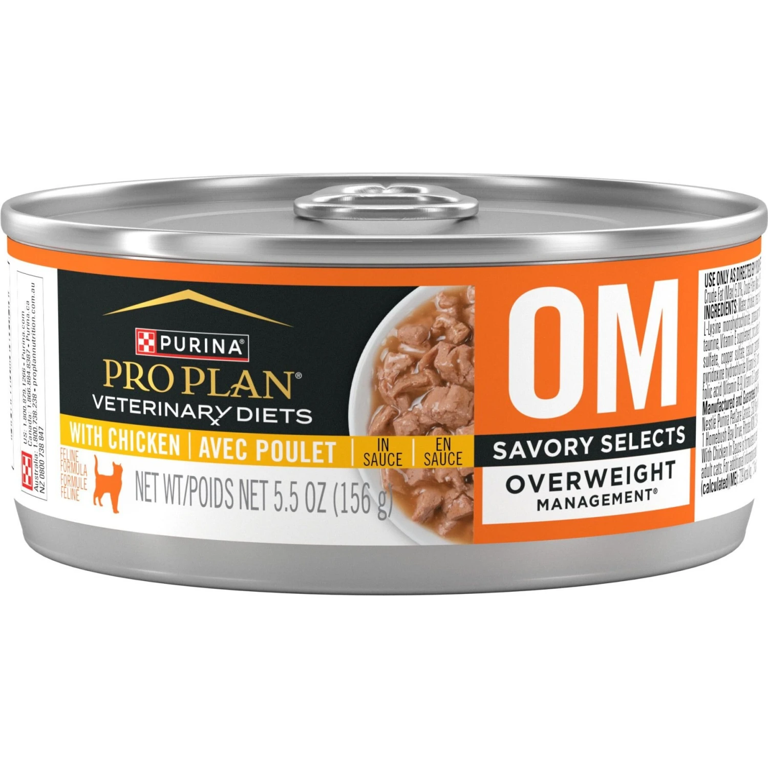 Purina Pro Plan Veterinary Diets OM Overweight Management Savory Selects With Chicken Wet Cat Food 3 Purina Pro Plan Veterinary Diets OM Overweight Management Savory Selects With Chicken Wet Cat Food