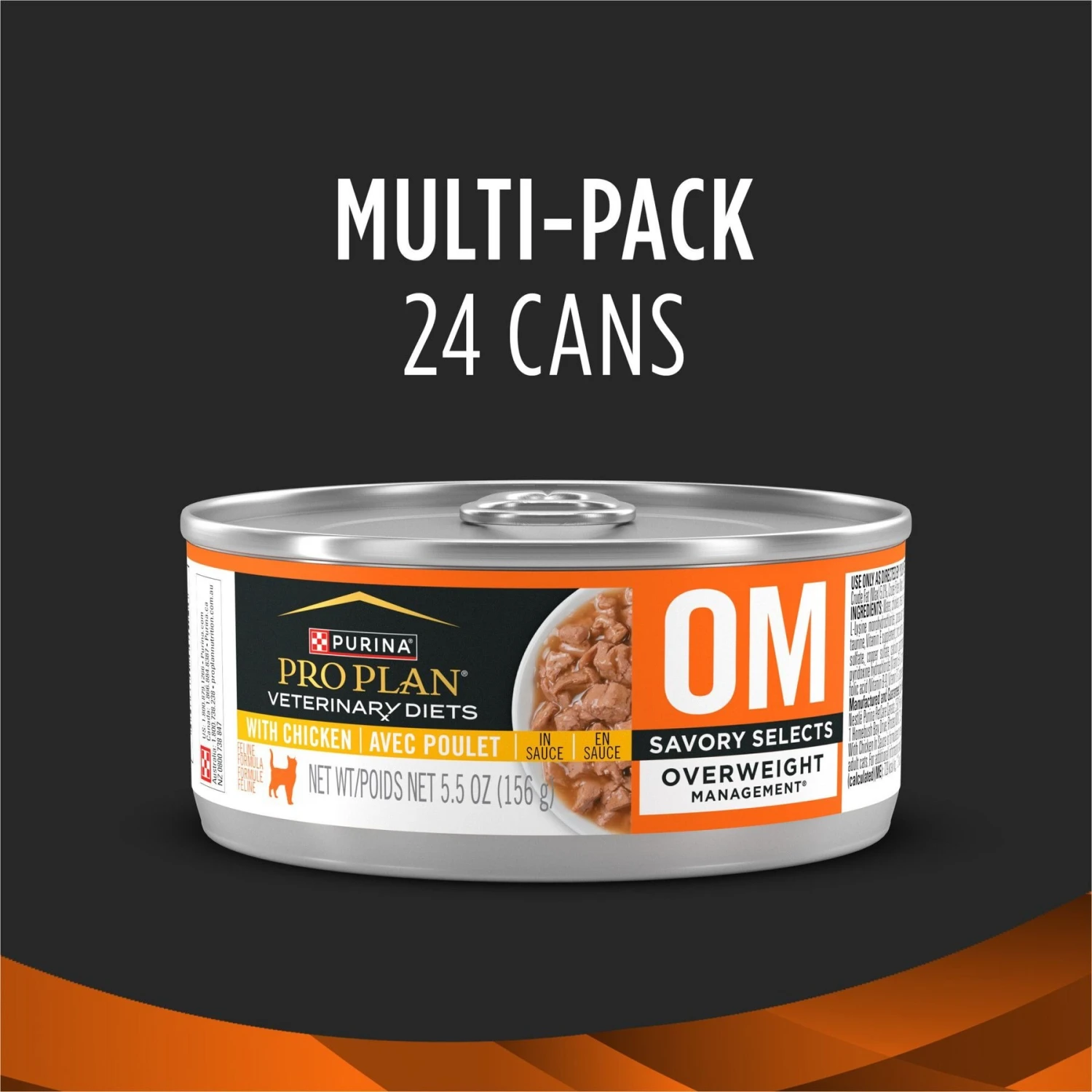 Purina Pro Plan Veterinary Diets OM Overweight Management Savory Selects With Chicken Wet Cat Food 4 Purina Pro Plan Veterinary Diets OM Overweight Management Savory Selects With Chicken Wet Cat Food - Image 2