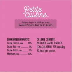 Petite Cuisine Sweet Ivy's Chicken & Sweet Potato Entrée In Broth Grain-Free Wet Cat Food, 2.8-oz Can, Case Of 24 -Blue Buffalo Shop 200542 PT6. AC SS1800 V1571282069
