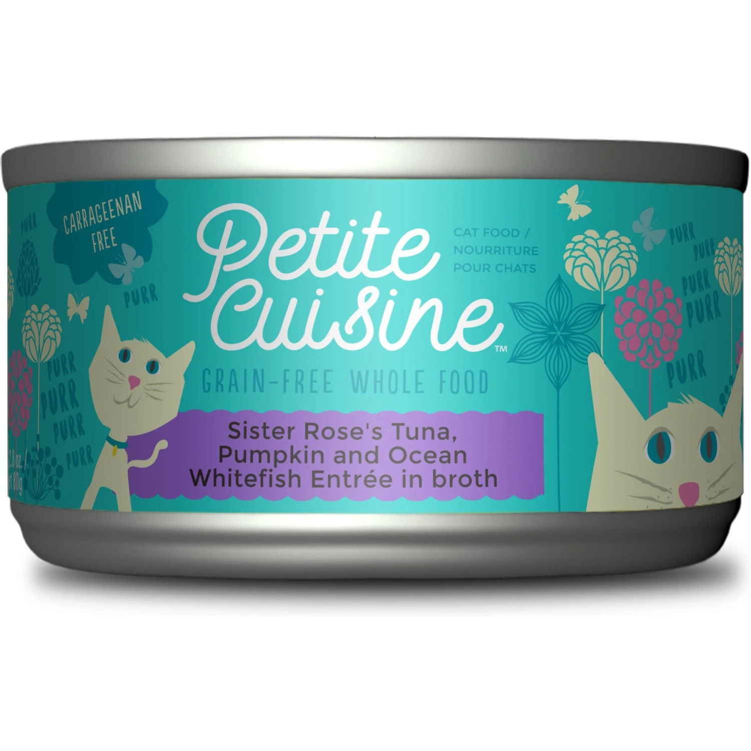 Petite Cuisine Sister Rose's Tuna, Pumpkin & Ocean Whitefish Entrée In Broth Grain-Free Wet Cat Food, 2.8-oz Can, Case Of 24 3 Petite Cuisine Sister Rose's Tuna, Pumpkin & Ocean Whitefish Entrée In Broth Grain-Free Wet Cat Food, 2.8-oz Can, Case Of 24