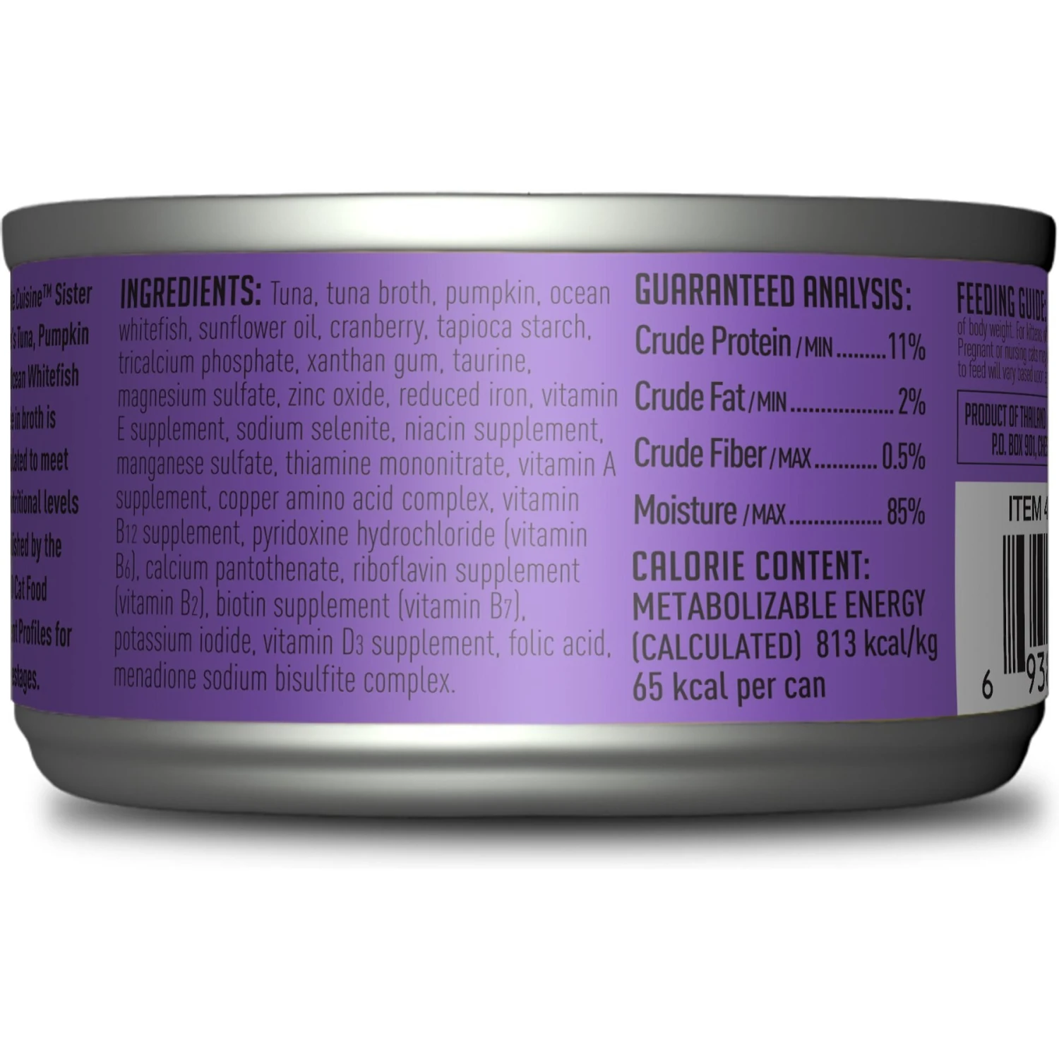 Petite Cuisine Sister Rose's Tuna, Pumpkin & Ocean Whitefish Entrée In Broth Grain-Free Wet Cat Food, 2.8-oz Can, Case Of 24 4 Petite Cuisine Sister Rose's Tuna, Pumpkin & Ocean Whitefish Entrée In Broth Grain-Free Wet Cat Food, 2.8-oz Can, Case Of 24 - Image 2