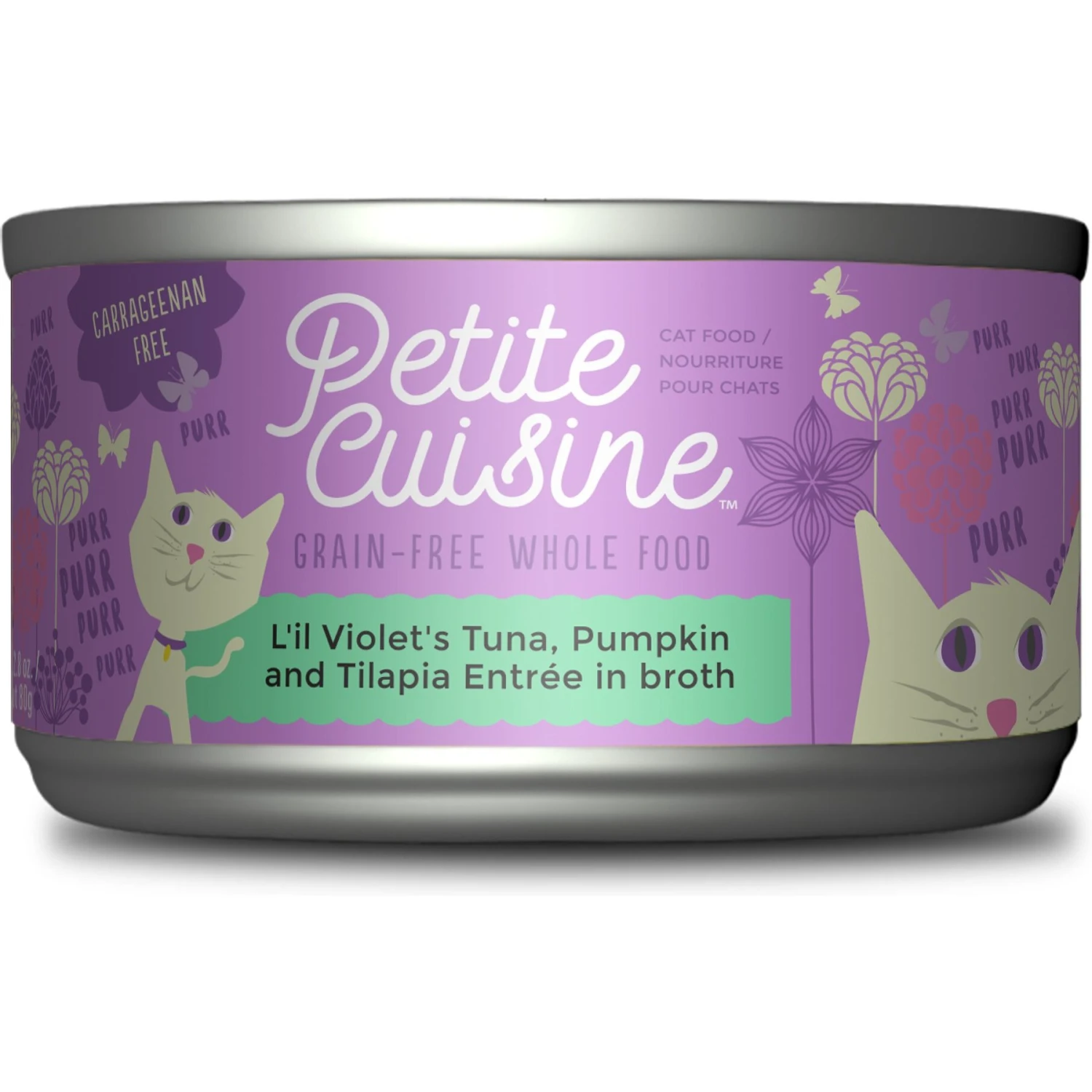 Petite Cuisine L'il Violet's Tuna, Pumpkin & Tilapia Entrée In Broth Grain-Free Wet Cat Food, 2.8-oz Can, Case Of 24 3 Petite Cuisine L'il Violet's Tuna, Pumpkin & Tilapia Entrée In Broth Grain-Free Wet Cat Food, 2.8-oz Can, Case Of 24