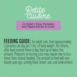 Petite Cuisine L'il Violet's Tuna, Pumpkin & Tilapia Entrée In Broth Grain-Free Wet Cat Food, 2.8-oz Can, Case Of 24 17 Petite Cuisine L'il Violet's Tuna, Pumpkin & Tilapia Entrée In Broth Grain-Free Wet Cat Food, 2.8-oz Can, Case Of 24 -Blue Buffalo Shop 200546 PT7. AC SS1800 V1571282091