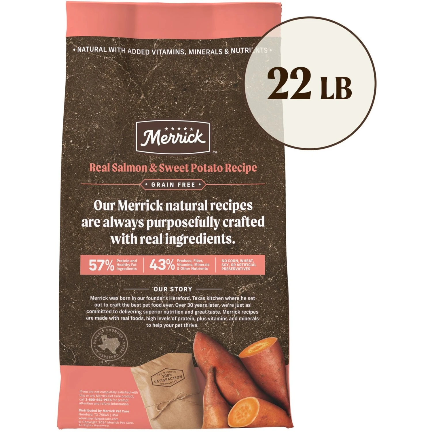 Merrick Grain-Free Chicken-Free Real Salmon & Sweet Potato Recipe Dry Dog Food 4 Merrick Grain-Free Chicken-Free Real Salmon & Sweet Potato Recipe Dry Dog Food - Image 2