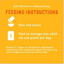 Friskies Lil' Grillers Seared Cuts With Chicken In Gravy Wet Cat Food,1.55-oz Pouches, Case Of 16 -Blue Buffalo Shop 202281 PT8. AC SS1800 V1695845975