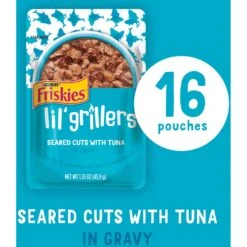 Friskies Lil' Grillers Seared Cuts With Tuna In Gravy Wet Cat Food, 1.55-oz Pouches, Case Of 16 -Blue Buffalo Shop 202285 PT1. AC SS1800 V1695836039