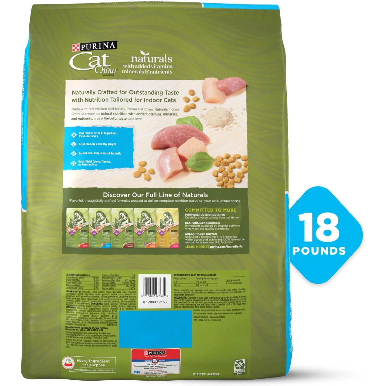 Cat Chow Naturals Indoor With Real Chicken & Turkey Dry Cat Food 4 Cat Chow Naturals Indoor With Real Chicken & Turkey Dry Cat Food - Image 2