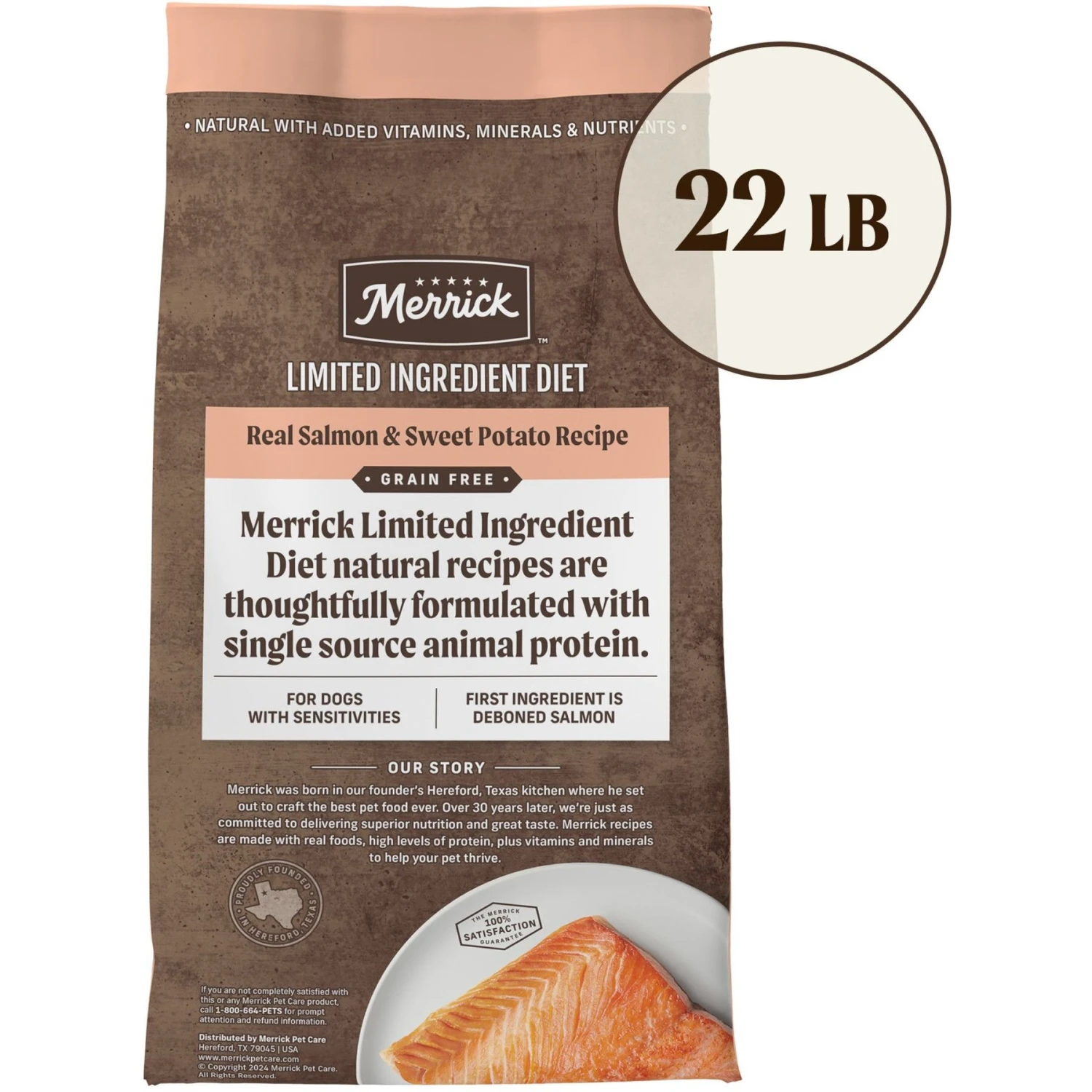 Merrick Limited Ingredient Diet Grain-Free Chicken-Free Real Salmon & Sweet Potato Recipe Dry Dog Food 5 Merrick Limited Ingredient Diet Grain-Free Chicken-Free Real Salmon & Sweet Potato Recipe Dry Dog Food - Image 3