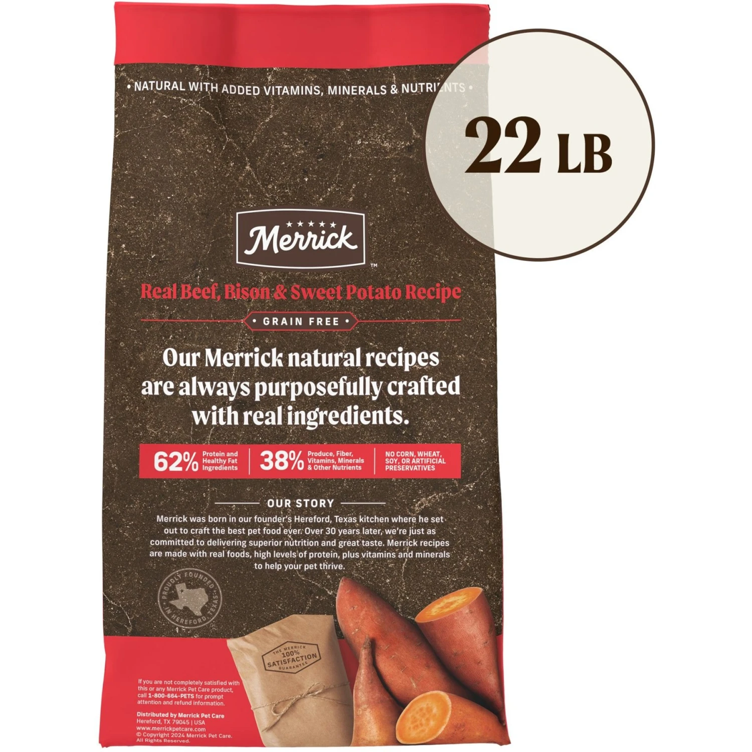Merrick Grain-Free Dry Dog Food Real Bison, Beef & Sweet Potato Recipe 4 Merrick Grain-Free Dry Dog Food Real Bison, Beef & Sweet Potato Recipe - Image 2