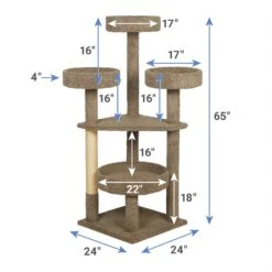 Frisco 65-in Real Carpet Scratch And Lounge Cat Tree 8 Frisco 65-in Real Carpet Scratch And Lounge Cat Tree -Blue Buffalo Shop 208942 PT2. AC SS1800 V1590072438