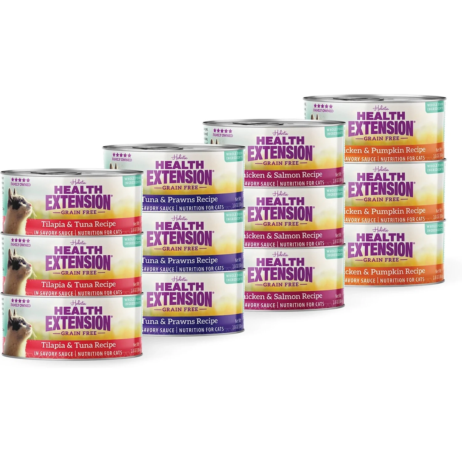 Health Extension Variety Pack Grain-Free Canned Cat Food, 2.8-oz, Case Of 24 3 Health Extension Variety Pack Grain-Free Canned Cat Food, 2.8-oz, Case Of 24
