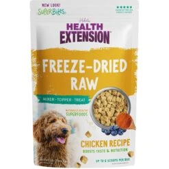 Health Extension Super Bites Chicken Recipe Freeze-Dried Raw Dog Food Mixer