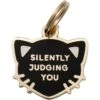 Two Tails Pet Company Silently Judging You Personalized Cat ID Tag -Blue Buffalo Shop 211622 main. AC SS1800 V1577801342