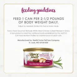Fancy Feast Gourmet Naturals Natural White Meat Chicken & Beef Recipe In Gravy Canned Cat Food, 3-oz Can, Case Of 12 19 Fancy Feast Gourmet Naturals Natural White Meat Chicken & Beef Recipe In Gravy Canned Cat Food, 3-oz Can, Case Of 12 -Blue Buffalo Shop 214805 PT8. AC SS1800 V1677103475
