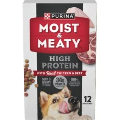 Moist & Meaty High Protein With Real Chicken & Beef Dry Dog Food, 72-oz Box