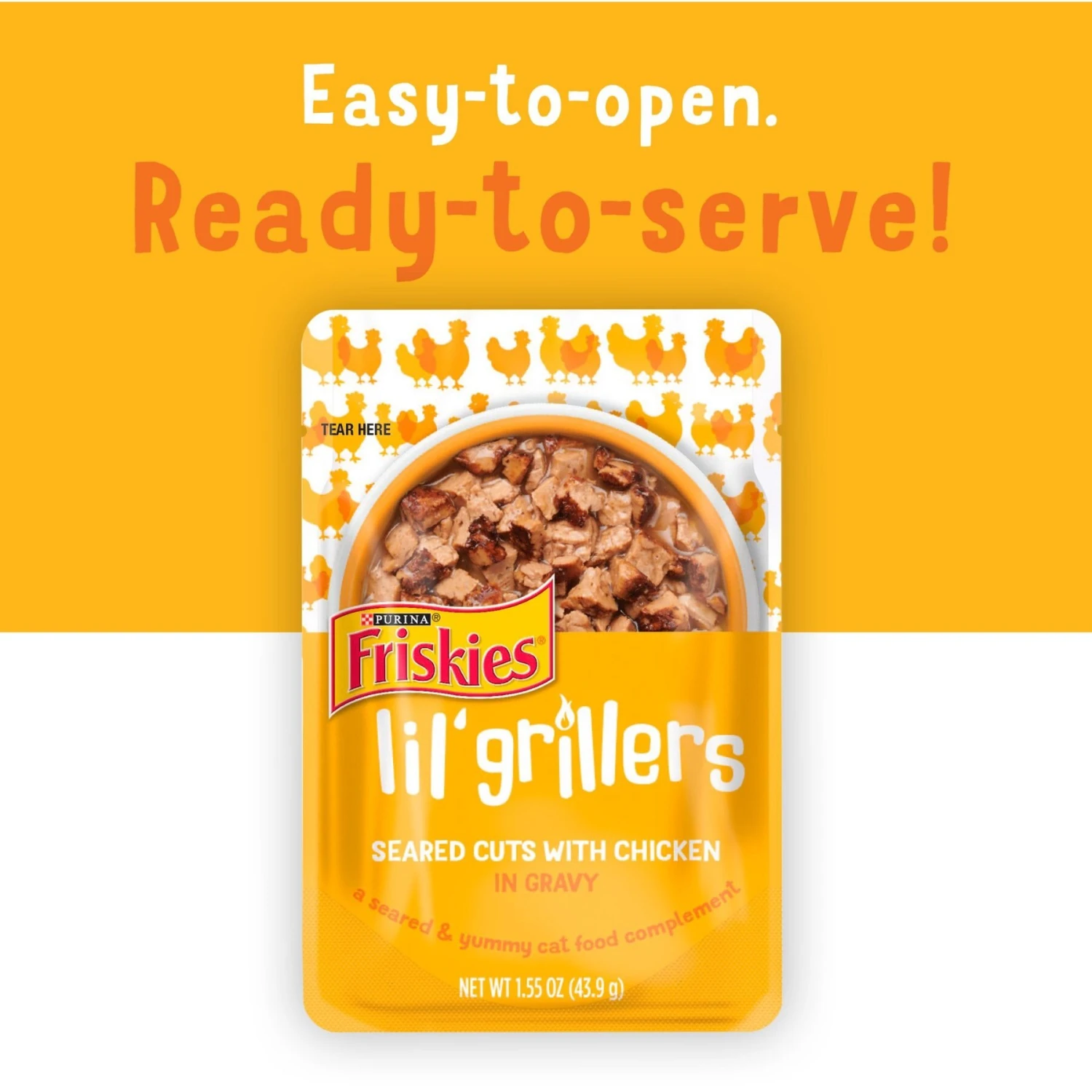 Friskies Lil' Grillers Seared Cuts With Chicken & Tuna In Gravy Variety Pack Wet Cat Food, 1.55-oz Pouch, Case Of 18 9 Friskies Lil' Grillers Seared Cuts With Chicken & Tuna In Gravy Variety Pack Wet Cat Food, 1.55-oz Pouch, Case Of 18 - Image 7