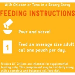 Friskies Lil' Grillers Seared Cuts With Chicken & Tuna In Gravy Variety Pack Wet Cat Food, 1.55-oz Pouch, Case Of 18 18 Friskies Lil' Grillers Seared Cuts With Chicken & Tuna In Gravy Variety Pack Wet Cat Food, 1.55-oz Pouch, Case Of 18 -Blue Buffalo Shop 215382 PT7. AC SS1800 V1700160442