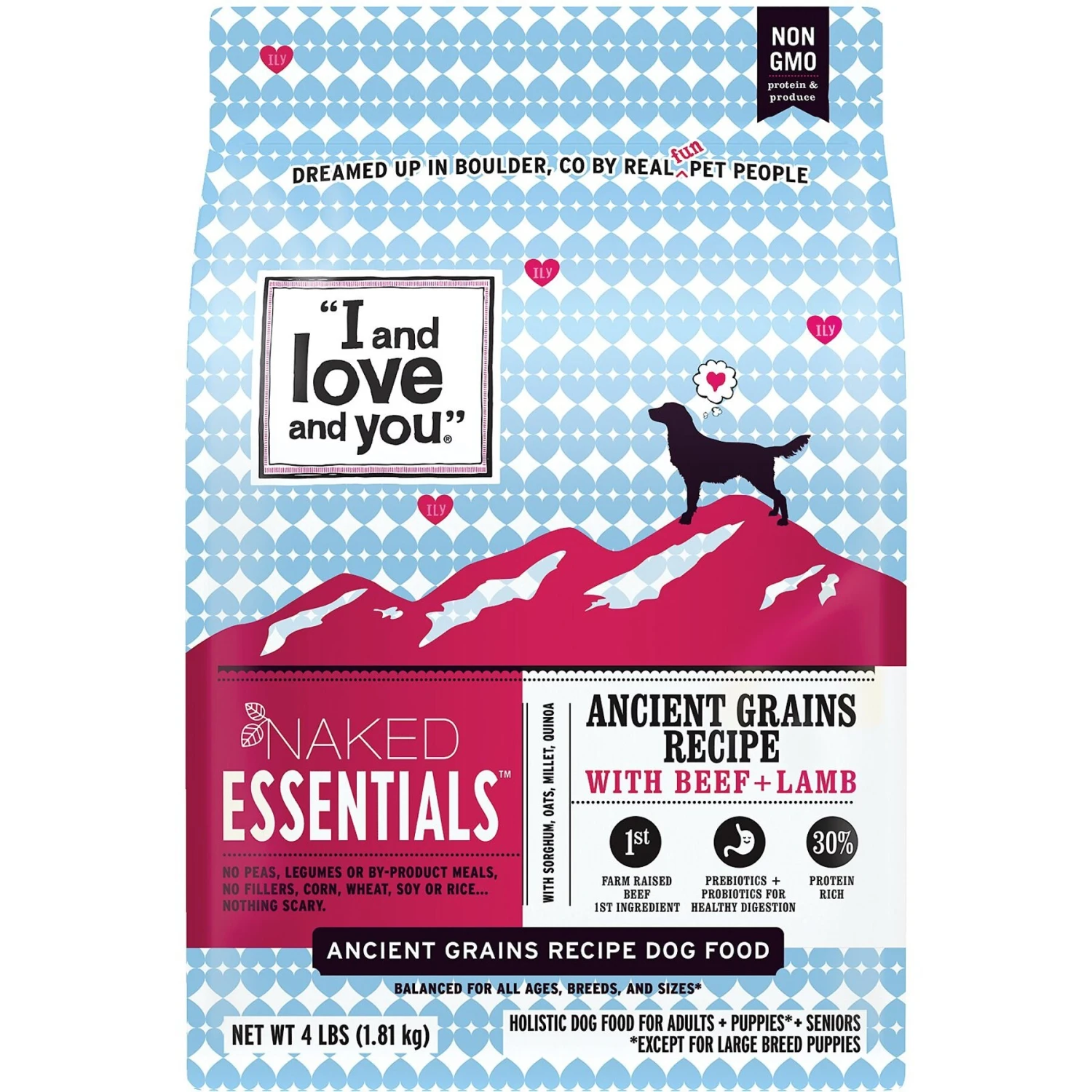 I And Love And You Naked Essentials Ancient Grain Beef And Lamb Recipe Dry Dog Food 3 I And Love And You Naked Essentials Ancient Grain Beef And Lamb Recipe Dry Dog Food