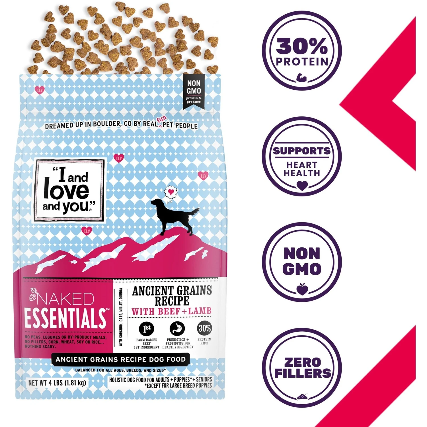 I And Love And You Naked Essentials Ancient Grain Beef And Lamb Recipe Dry Dog Food 4 I And Love And You Naked Essentials Ancient Grain Beef And Lamb Recipe Dry Dog Food - Image 2