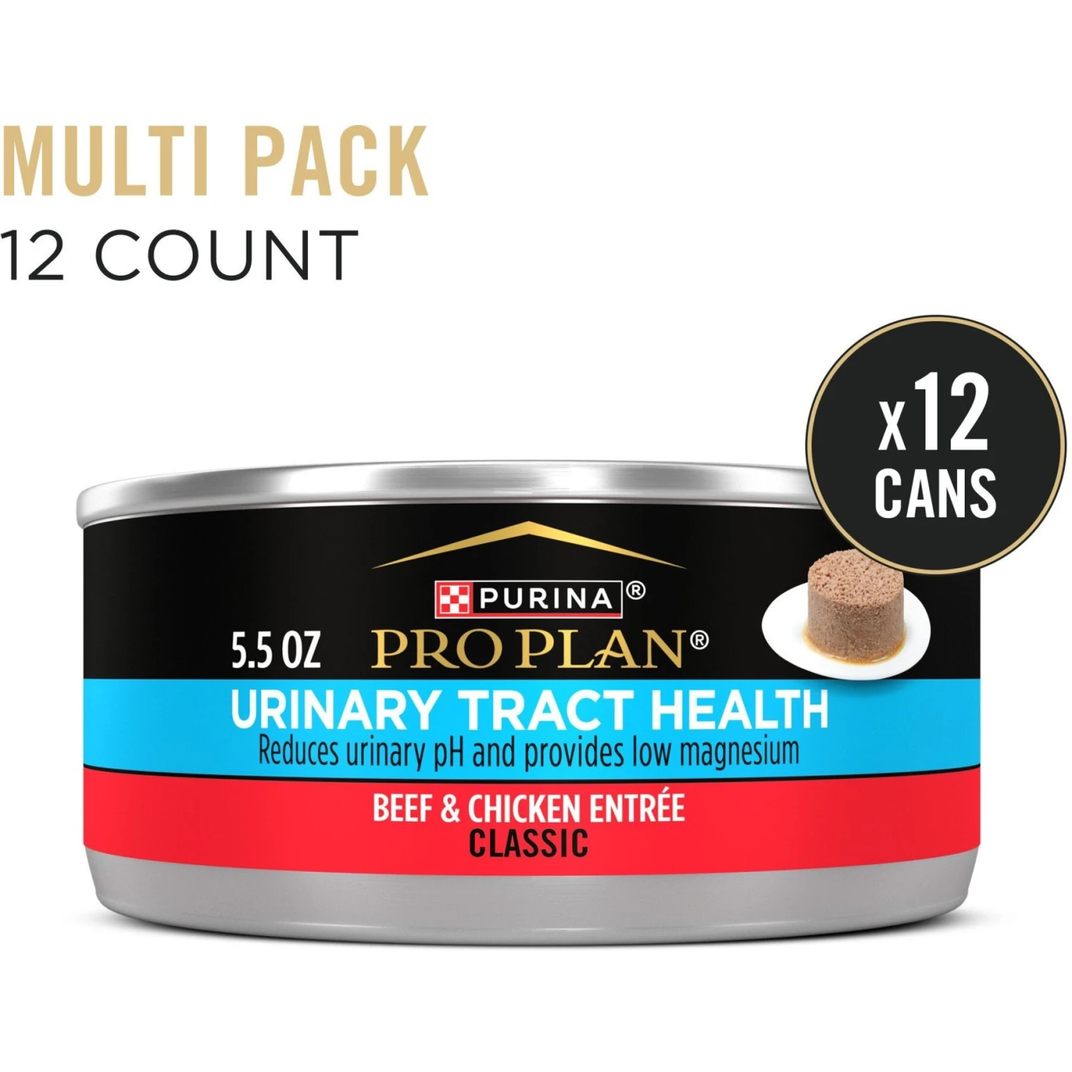 Purina Pro Plan Focus Urinary Tract Health Formula Beef & Chicken Entree Pate Canned Cat Food 4 Purina Pro Plan Focus Urinary Tract Health Formula Beef & Chicken Entree Pate Canned Cat Food - Image 2