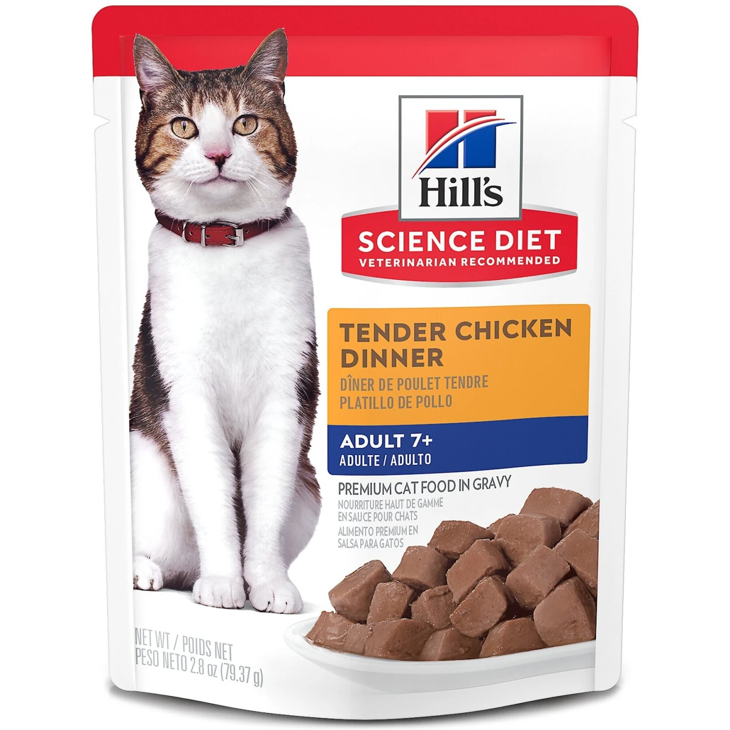 Hill's Science Diet Adult 7+ Tender Chicken Recipe Cat Food, 2.8-oz Pouch, Case Of 24 3 Hill's Science Diet Adult 7+ Tender Chicken Recipe Cat Food, 2.8-oz Pouch, Case Of 24