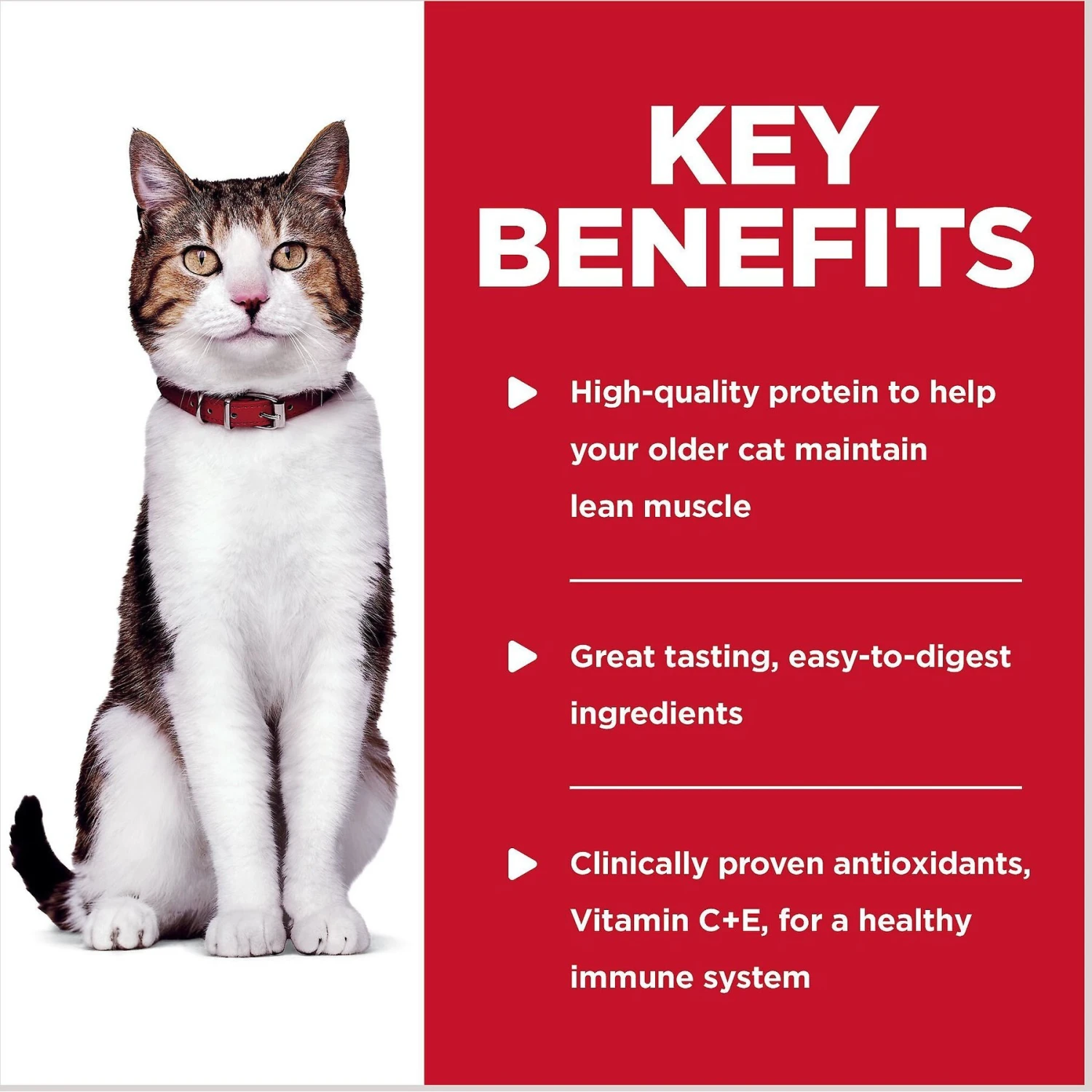 Hill's Science Diet Adult 7+ Tender Chicken Recipe Cat Food, 2.8-oz Pouch, Case Of 24 7 Hill's Science Diet Adult 7+ Tender Chicken Recipe Cat Food, 2.8-oz Pouch, Case Of 24 - Image 5