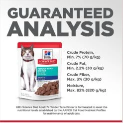 Hill's Science Diet Adult 7+ Tender Tuna Recipe Cat Food, 2.8-oz Pouch, Case Of 24 17 Hill's Science Diet Adult 7+ Tender Tuna Recipe Cat Food, 2.8-oz Pouch, Case Of 24 -Blue Buffalo Shop 218073 PT6. AC SS1800 V1598157080