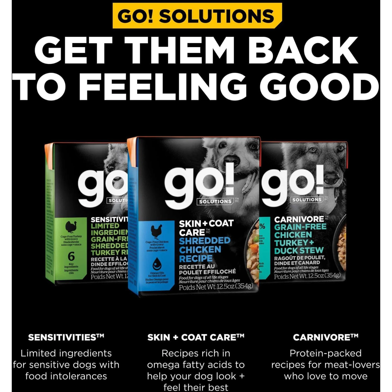 Go! Solutions Skin + Coat Care Shredded Chicken Dog Food 5 Go! Solutions Skin + Coat Care Shredded Chicken Dog Food - Image 3