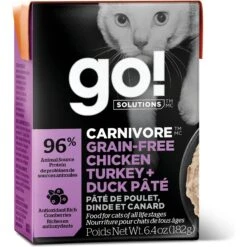Go! Solutions Carnivore Grain-Free Chicken, Turkey + Duck Pate Cat Food