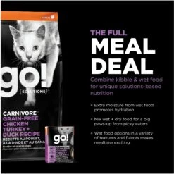 Go! Solutions Carnivore Grain-Free Chicken, Turkey + Duck Pate Cat Food 18 Go! Solutions Carnivore Grain-Free Chicken, Turkey + Duck Pate Cat Food -Blue Buffalo Shop 220101 PT7. AC SS1800 V1638483707