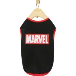 Marvel Logo Dog & Cat T-Shirt, Black