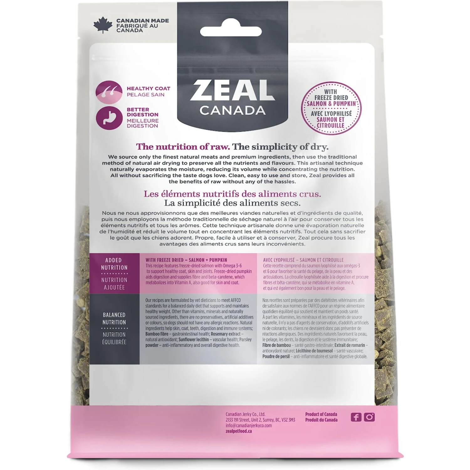 Zeal Canada Gently Turkey Recipe & Freeze-Dried Salmon & Pumpkin Grain-Free Air-Dried Dog Food 4 Zeal Canada Gently Turkey Recipe & Freeze-Dried Salmon & Pumpkin Grain-Free Air-Dried Dog Food - Image 2
