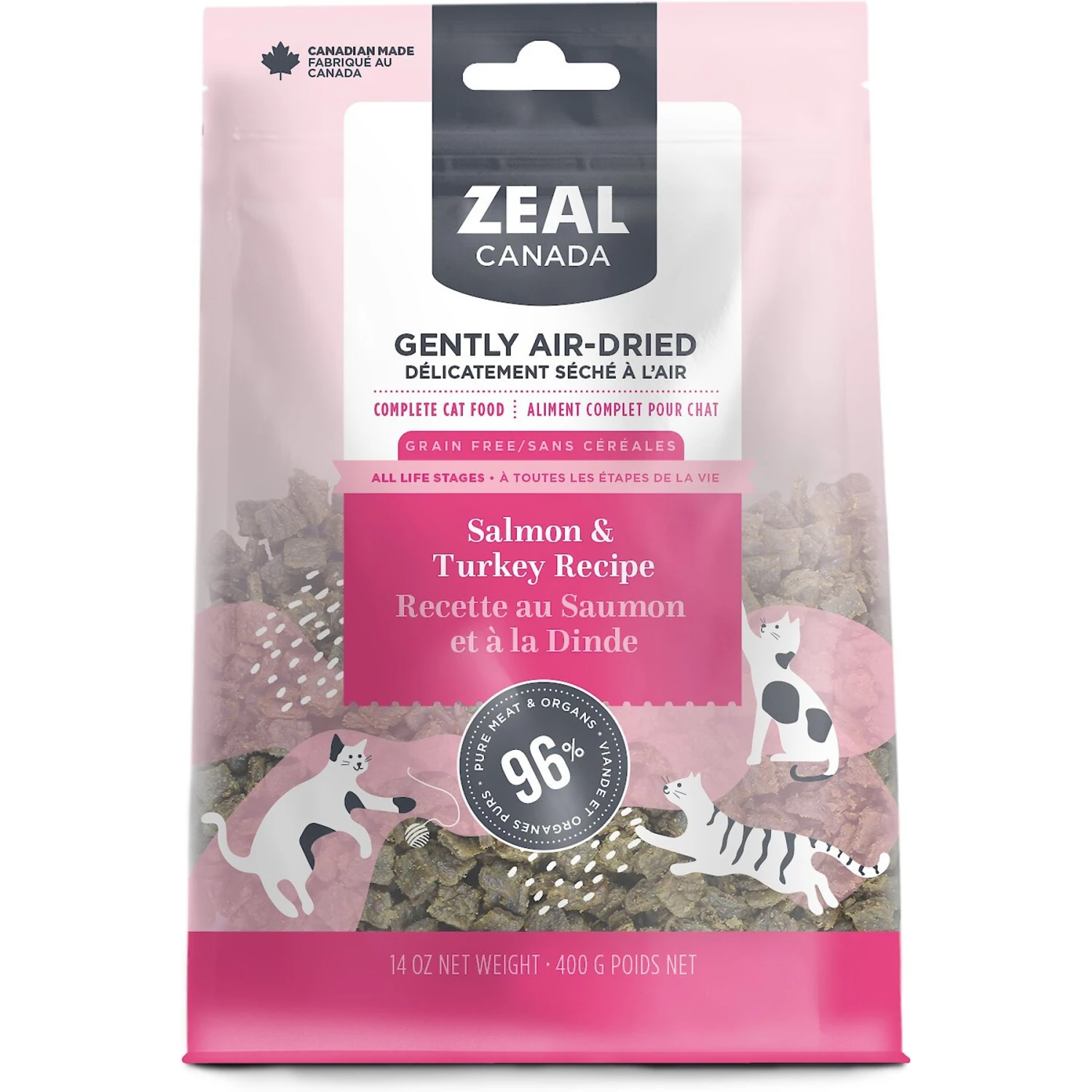 Zeal Canada Salmon & Turkey Recipe Grain-Free Gently Air-Dried Cat Food, 14-oz Bag 3 Zeal Canada Salmon & Turkey Recipe Grain-Free Gently Air-Dried Cat Food, 14-oz Bag