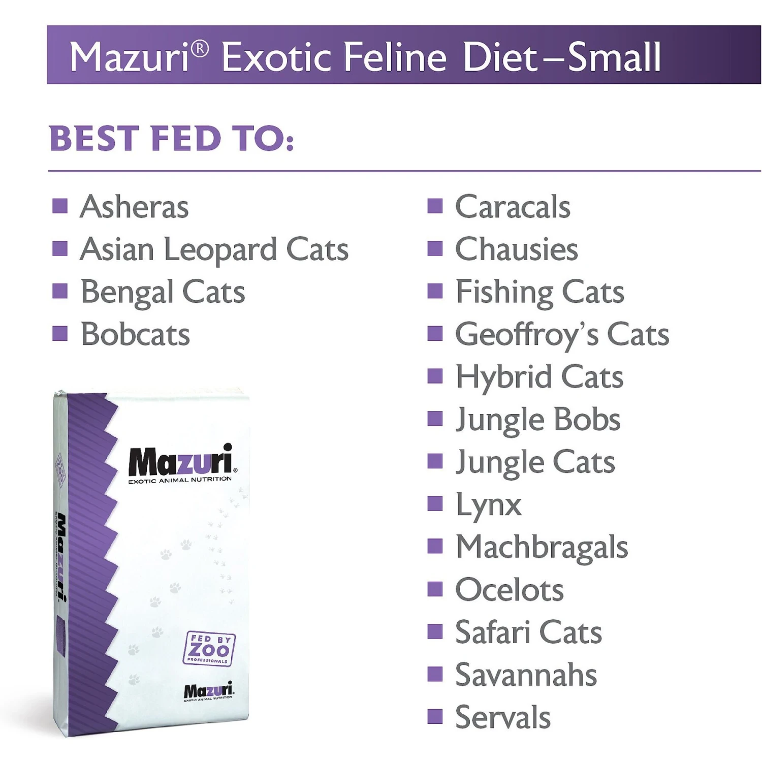 Mazuri Small Exotic Feline Food, 25-lb Bag 4 Mazuri Small Exotic Feline Food, 25-lb Bag - Image 2