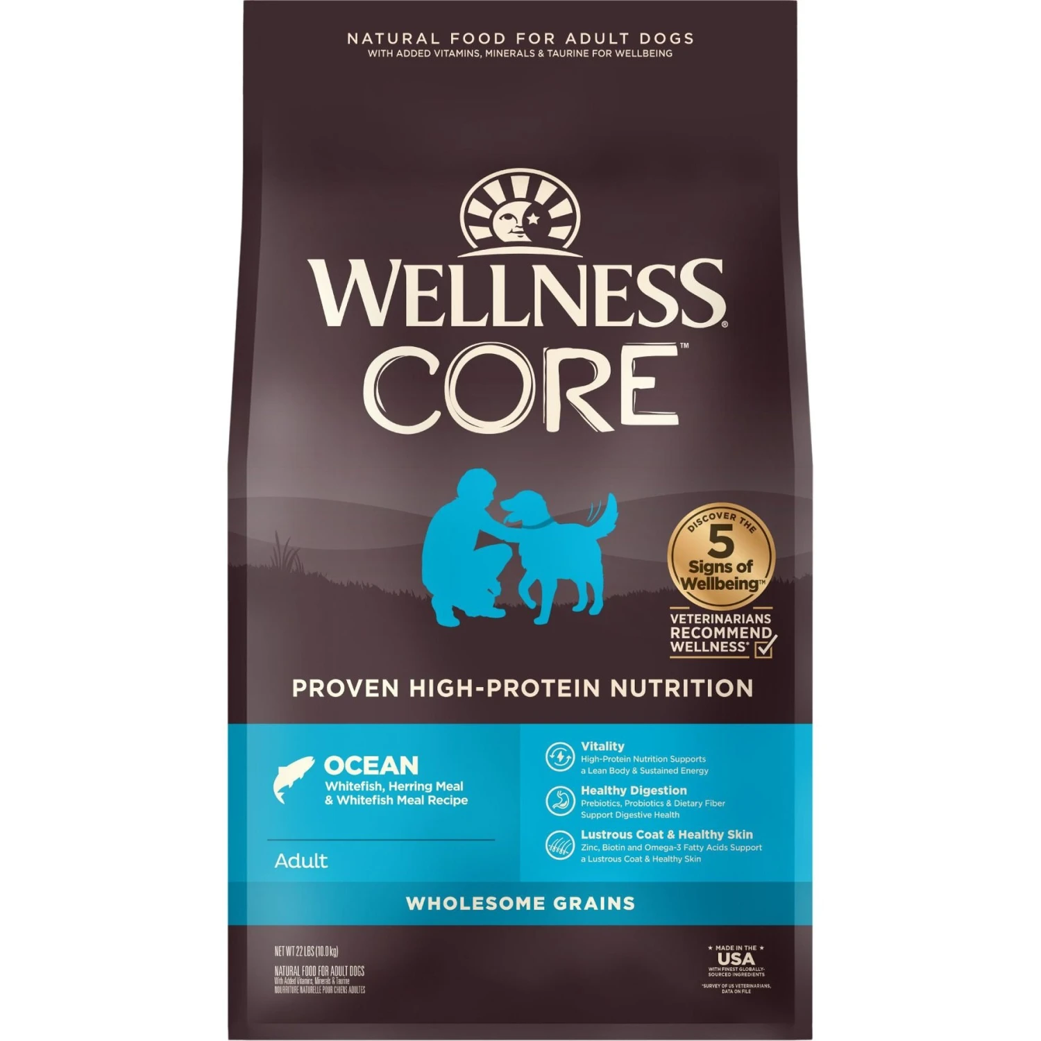 Wellness CORE Wholesome Grains Ocean Recipe High Protein Dry Dog Food 3 Wellness CORE Wholesome Grains Ocean Recipe High Protein Dry Dog Food