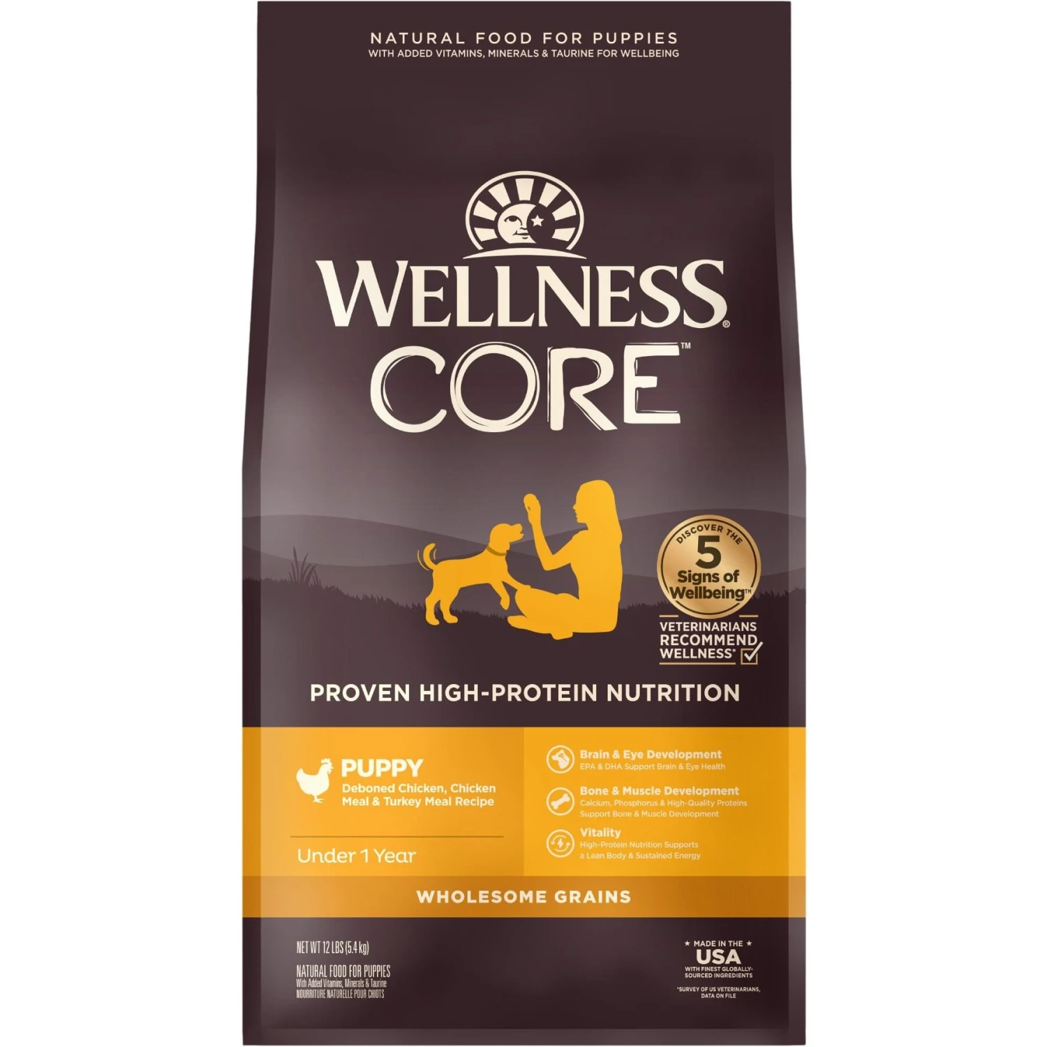 Wellness CORE Wholesome Grains Puppy High Protein Dry Dog Food 3 Wellness CORE Wholesome Grains Puppy High Protein Dry Dog Food