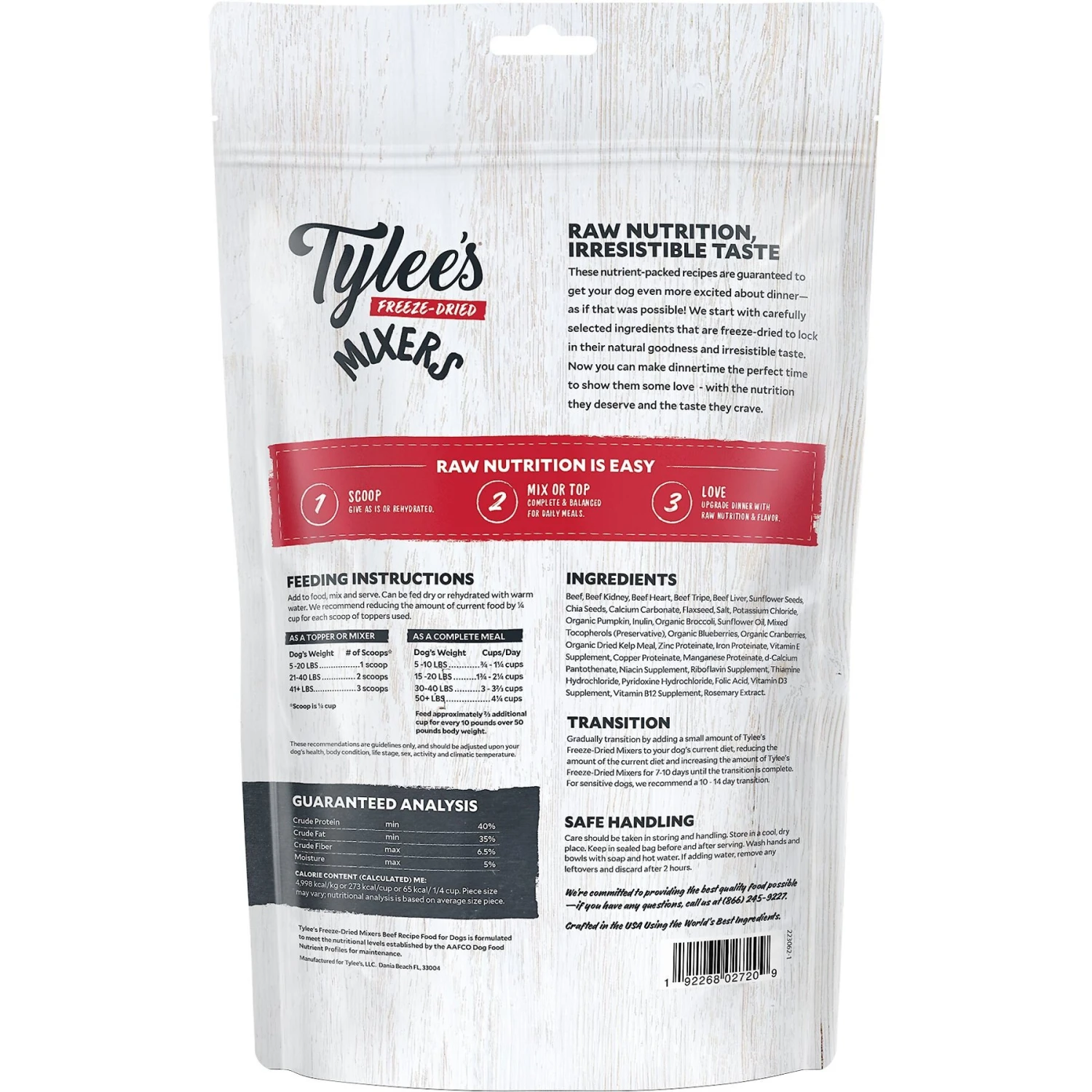 Tylee's Freeze-Dried Mixers For Dogs, Beef Recipe 4 Tylee's Freeze-Dried Mixers For Dogs, Beef Recipe - Image 2