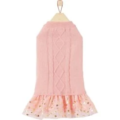 Frisco Cable Knit Dog & Cat Sweater Dress -Blue Buffalo Shop 223706 PT3. AC SS1800 V1599055627