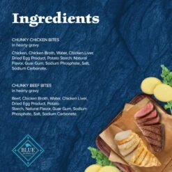 Blue Buffalo Wilderness Trail Toppers Wild Cuts Variety Pack Chunky Chicken & Beef Bites In Gravy Grain-Free Dog Food Topper, 3-oz, Pouch Of 12 -Blue Buffalo Shop 228599 PT4. AC SS1800 V1689357024