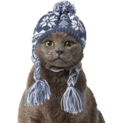 Frisco Fair Isle Dog & Cat Knitted Hat, Navy 9 Frisco Fair Isle Dog & Cat Knitted Hat, Navy -Blue Buffalo Shop 228800 PT2. AC SS1800 V1671133431