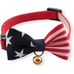 Necoichi My Cat For President Cotton Breakaway Cat Collar With Bell